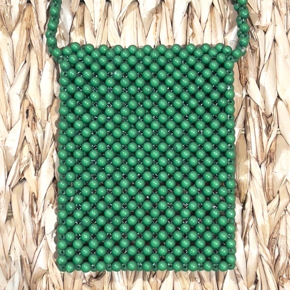 🆕New Nasty Gal Green Beaded Crossbody Bag - Picture 2 of 5